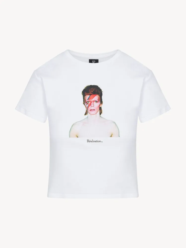 Women Réalisation Par Aladdin Sane Baby Tee - White