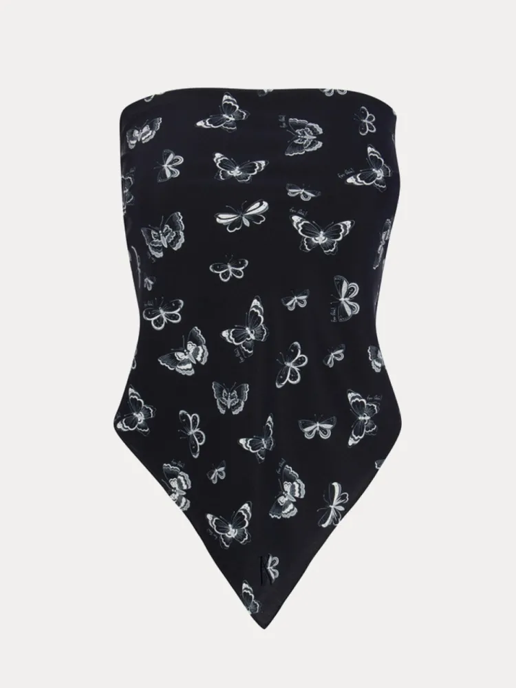 Women Réalisation Par Handkerchief - Navy Butterfly