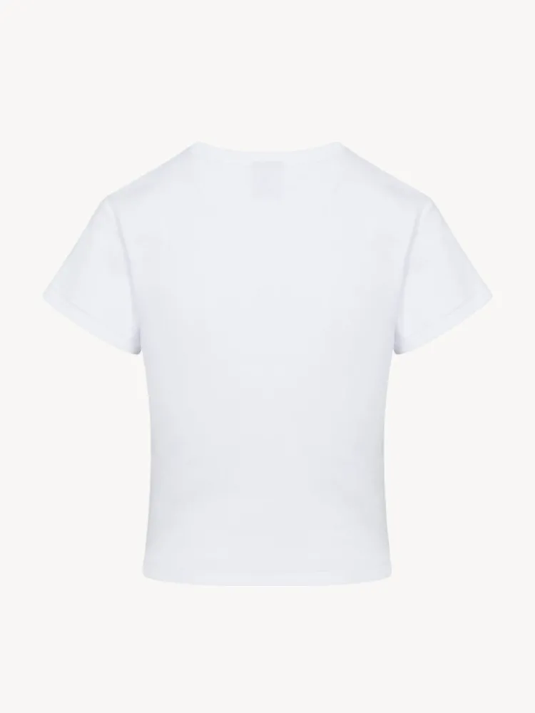 Women Réalisation Par Hunky Dory Baby Tee - White