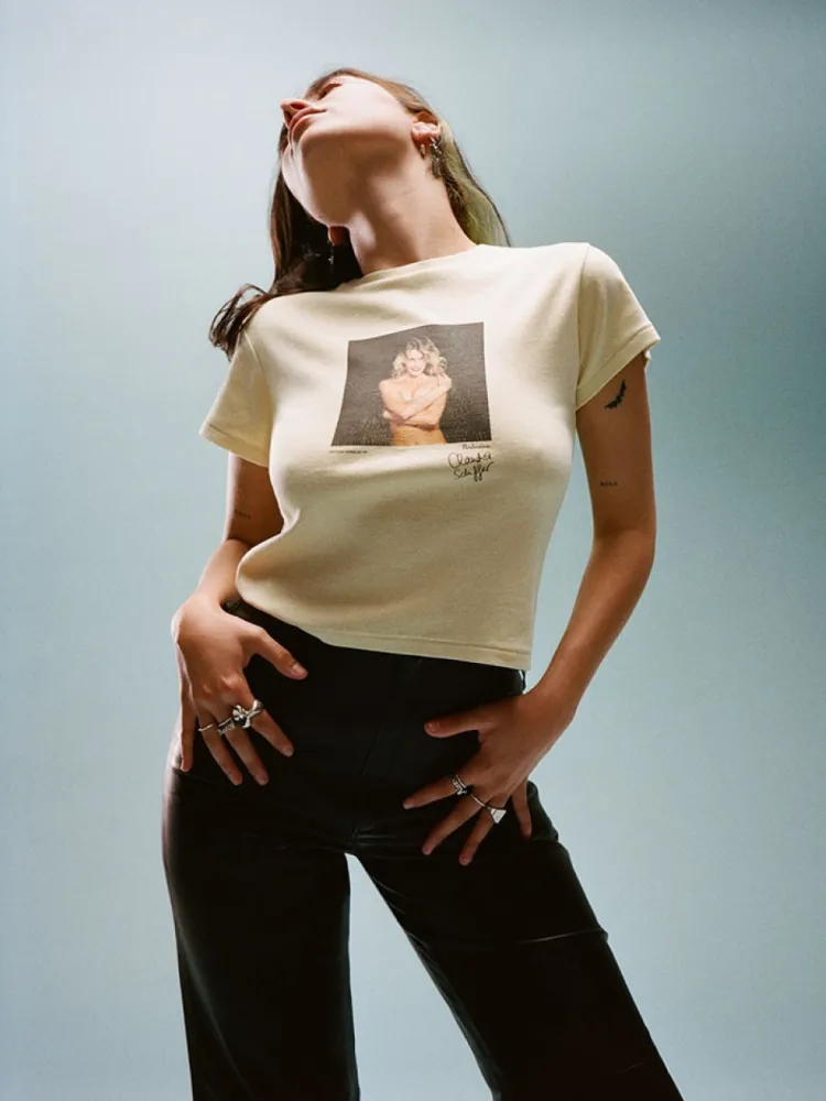 Women Réalisation Par Studio Baby Tee - Lemon