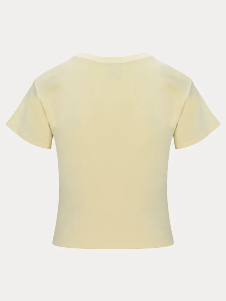 Women Réalisation Par Studio Baby Tee - Lemon