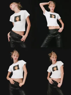 Women Réalisation Par Studio Baby Tee - White