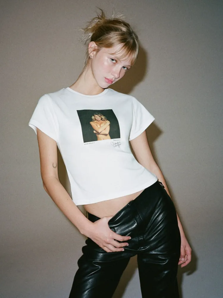 Women Réalisation Par Studio Baby Tee - White
