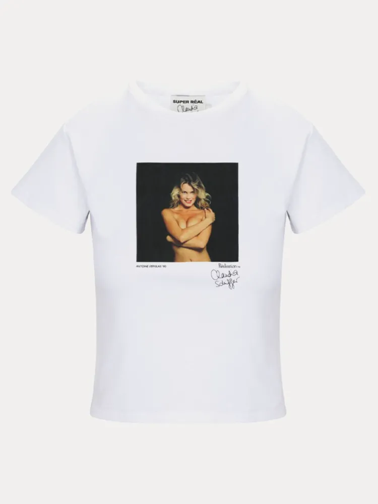Women Réalisation Par Studio Baby Tee - White