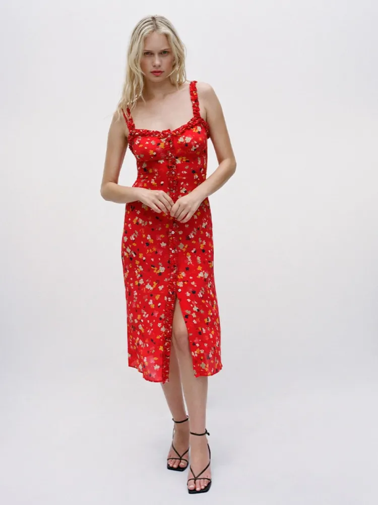 Women Réalisation Par The Juliet - Rouge Fleur