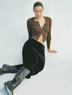 Women Réalisation Par The Winona Cardigan - Chocolate