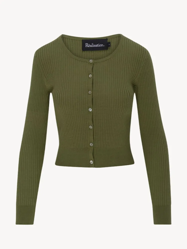 Women Réalisation Par The Winona Cardigan - Olive